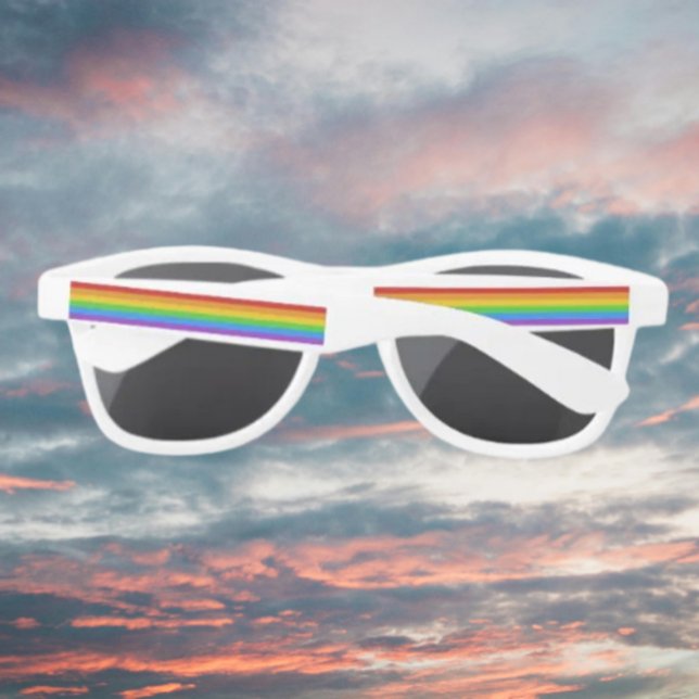 Lunettes De Soleil Rayures de Pride Arc-en-ciel (Créateur téléchargé)