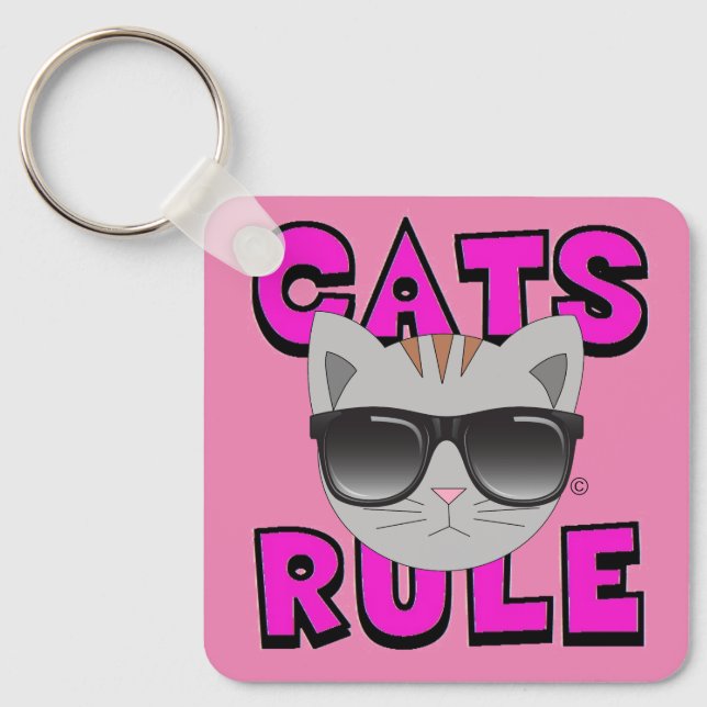 Lunettes de soleil Règle Chats Porte-clés Kitty (Recto)
