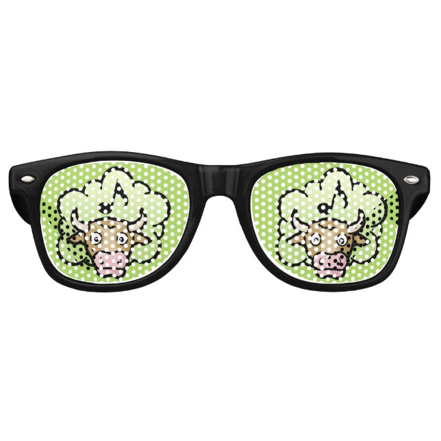 Lunettes de soleil rétro au méthane de vache (Devant)