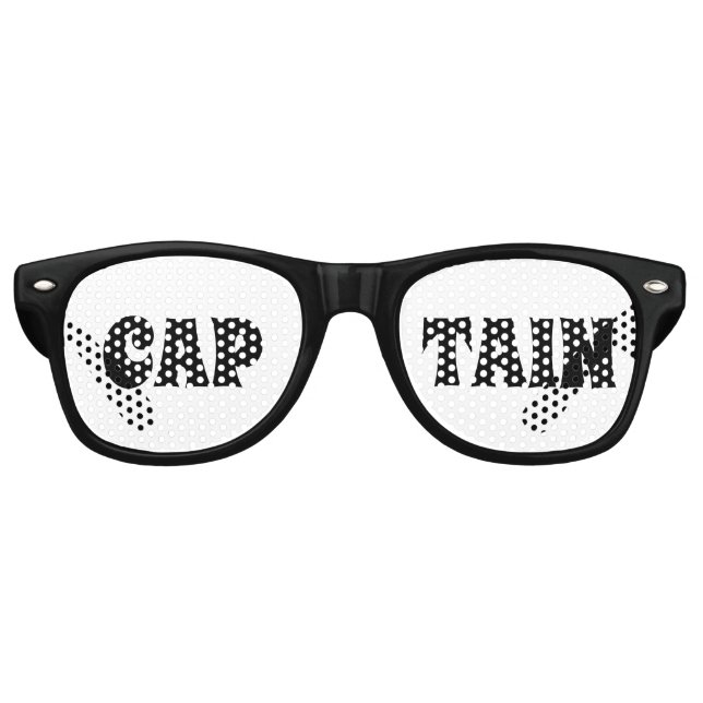 Lunettes de soleil rétro CAPTAIN / Fête amusante (Devant)