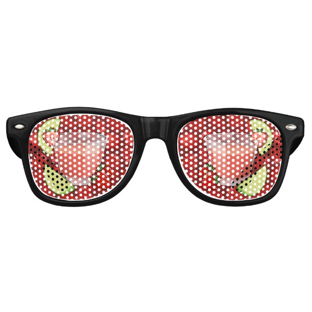 Lunettes de soleil Retro de fraise Daiquiri (Devant)