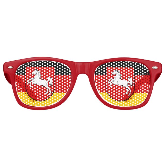 Lunettes de soleil rétro drapeau de Basse-Saxe (Devant)
