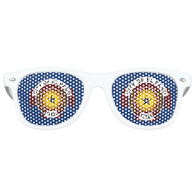 Lunettes de soleil rétro Drapeau de la ville d'El  (Devant)