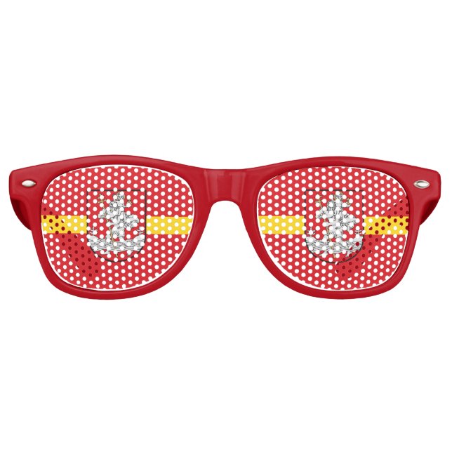 Lunettes de soleil rétro Drapeau de Vilnius, Litua (Devant)