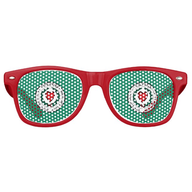 Lunettes de soleil Rétro Drapeau de Worcester, Mas (Devant)