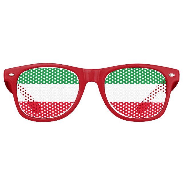Lunettes de soleil rétro du drapeau de Rhénanie-du (Devant)