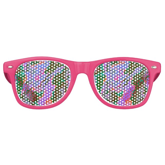 Lunettes de soleil rétro en marbre aigre (Devant)