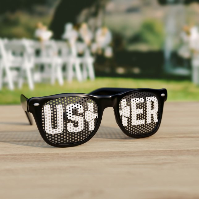 Lunettes de soleil rétro Garçon d'honneur Smoking (Perfect wedding favor for your Ushers!)
