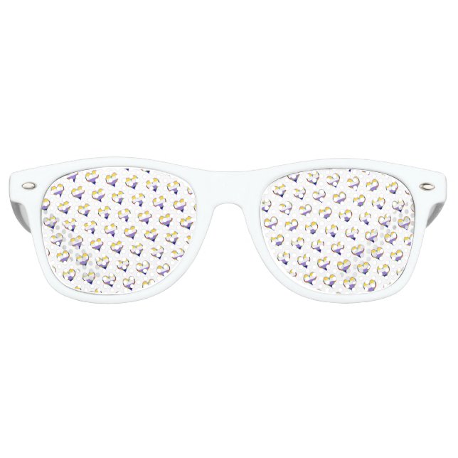 Lunettes de soleil Retro Motif Enby (Devant)