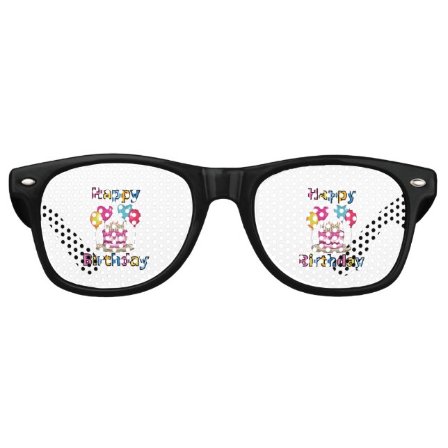 Lunettes de soleil rétro pour fête d'anniversaire (Devant)