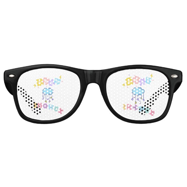 Lunettes de soleil rétro pour fête de Baby Shower (Devant)