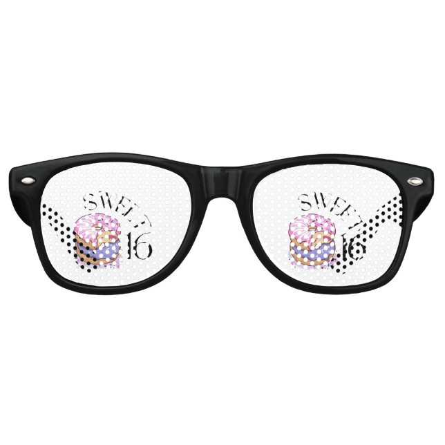 Lunettes de soleil rétro pour fête Sweet 16 (Devant)