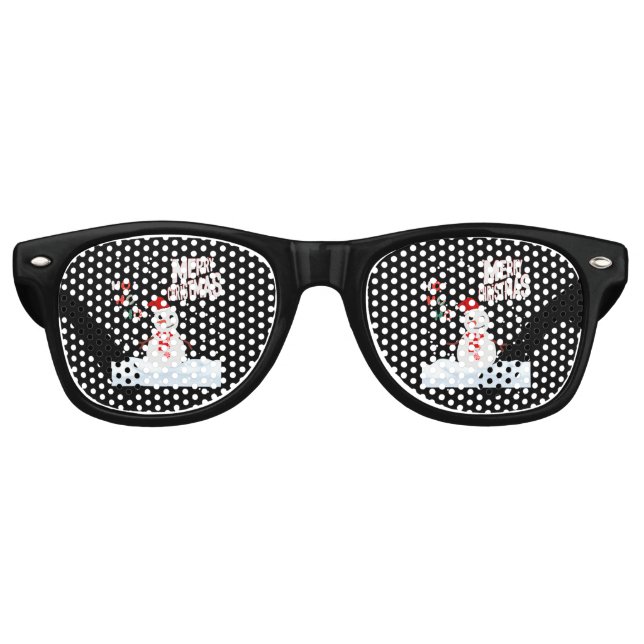 Lunettes de soleil rétro pour la fête de Noël avec (Devant)