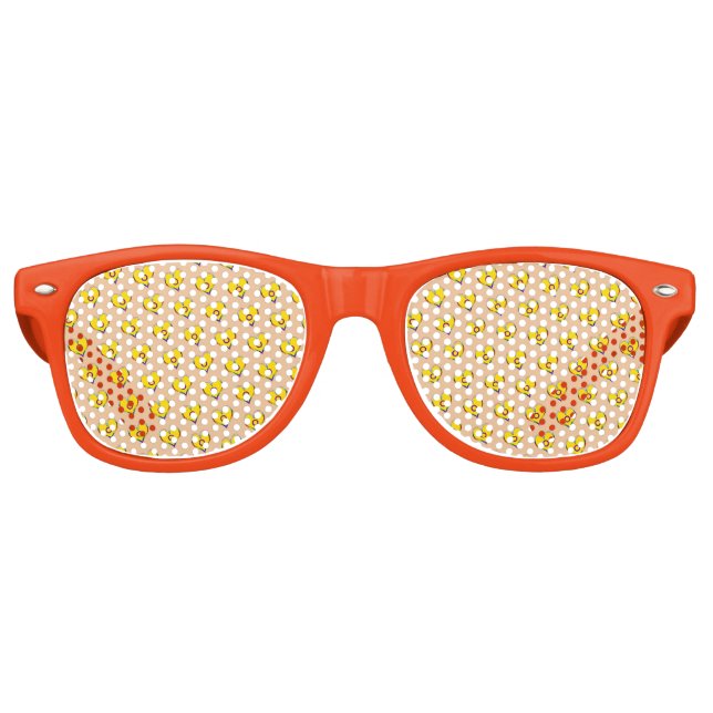 Lunettes de soleil rétro pour Motif de coeur inter (Devant)