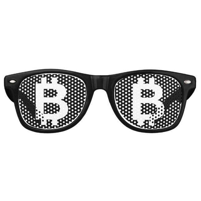 Lunettes de soleil rétro pour soirée Bitcoin B Coo (Devant)
