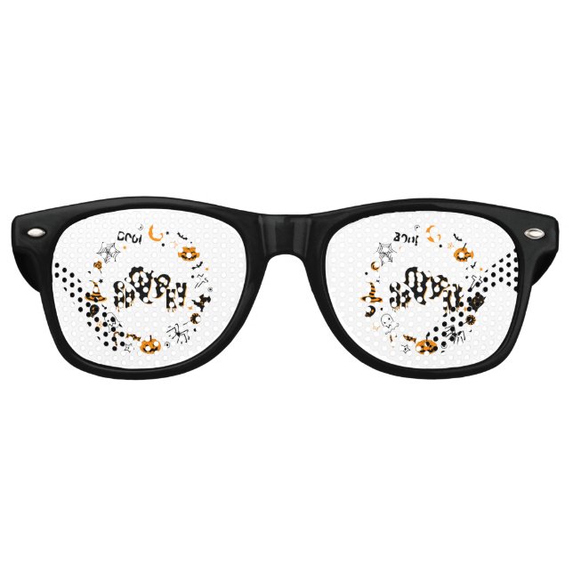 Lunettes de soleil rétro pour soirée Halloween fan (Devant)