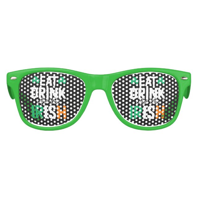 Lunettes de soleil rétros de la Saint Patrick (Devant)