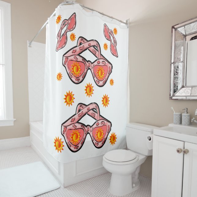 Lunettes de soleil rose adolescents rideau de douc (En situation)