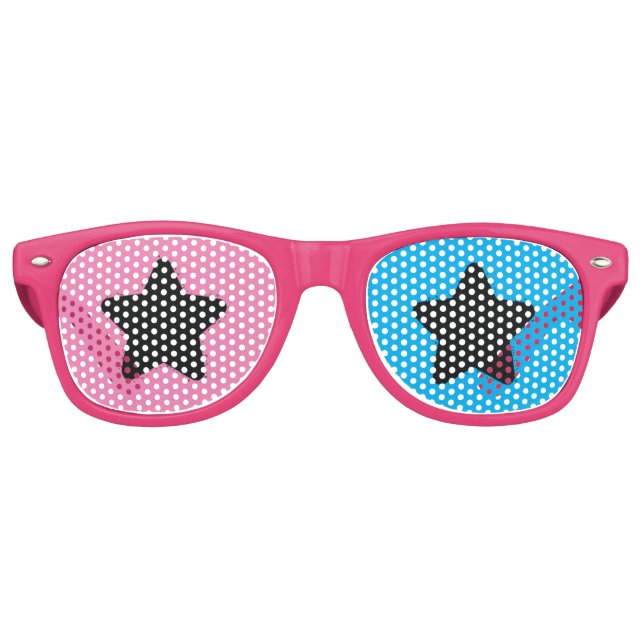 Lunettes de soleil Rose & Blue Star Party (Devant)