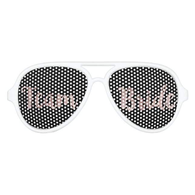 Lunettes de soleil Rose Gold Black Team Bride (Devant)