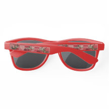 Lunettes de soleil rouges sucrées aux fraises d'ét