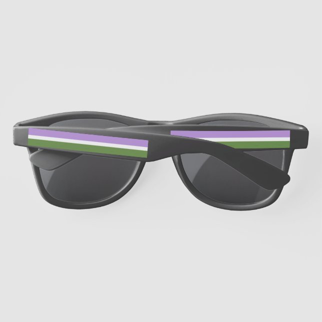 Lunettes De Soleil SlipperyJoe's genderqueer orteils drapeau couleurs (Dos)