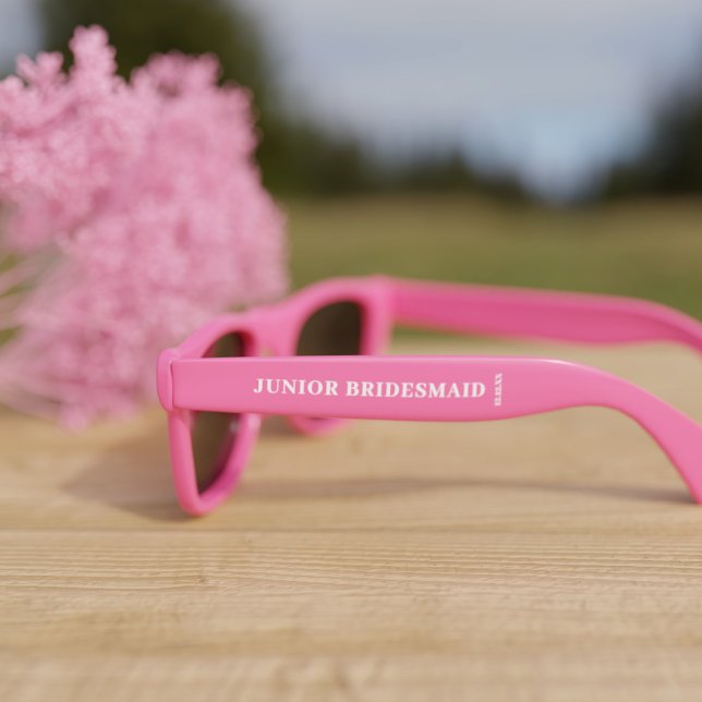 Lunettes De Soleil Soirée Mariage Jeune Femme D'Accueil Favoriser Les (Perfect wedding favor for your Junior Bridesmaid. Just add her name and your wedding date)