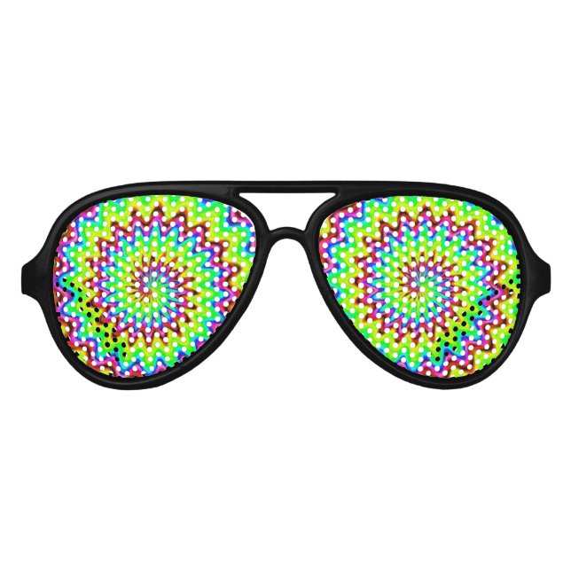 Lunettes de soleil spirales psychédéliques (Devant)