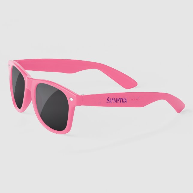 Lunettes De Soleil Splish Splash rose 1er anniversaire fête (Gauche)
