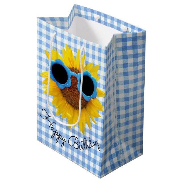 Lunettes De Soleil Sur Sac Cadeau Moyen Tournesol (Devant Angle)