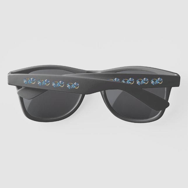 Lunettes De Soleil Symbole infini de papillons Morpho bleus (Dos)