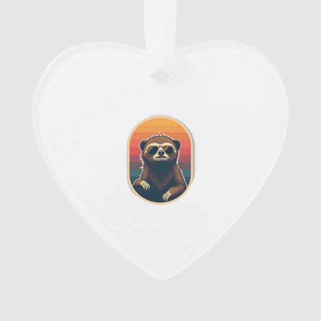 Lunettes de soleil vintage de paresseux Art vector (devant)