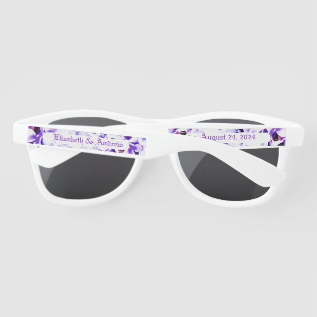 Lunettes De Soleil Violettes élégantes (Dos)