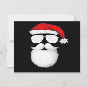 Lunettes de soleil visage de Père Noël avec chapea
