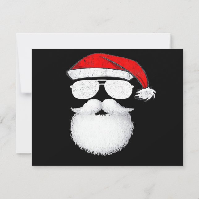 Lunettes de soleil visage de Père Noël avec chapea (Devant)