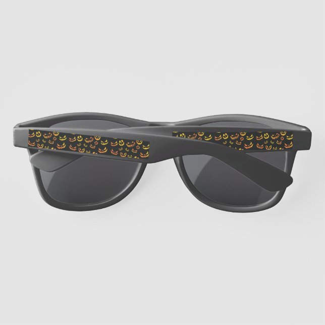 Lunettes De Soleil Visage du Citrouille Jack-o'-lantern (Dos)