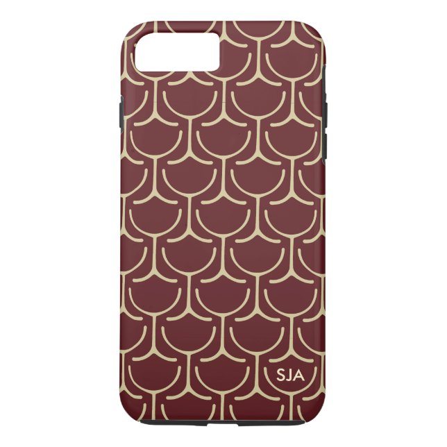 Lunettes de vin Résumé Design iPhone 7 coque (Dos)