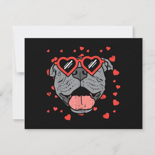 Lunettes de visage Pitbull Valentines Jour Animaux (Devant)