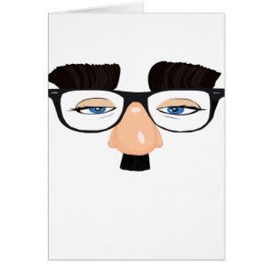 Lunettes et visage avec la moustache