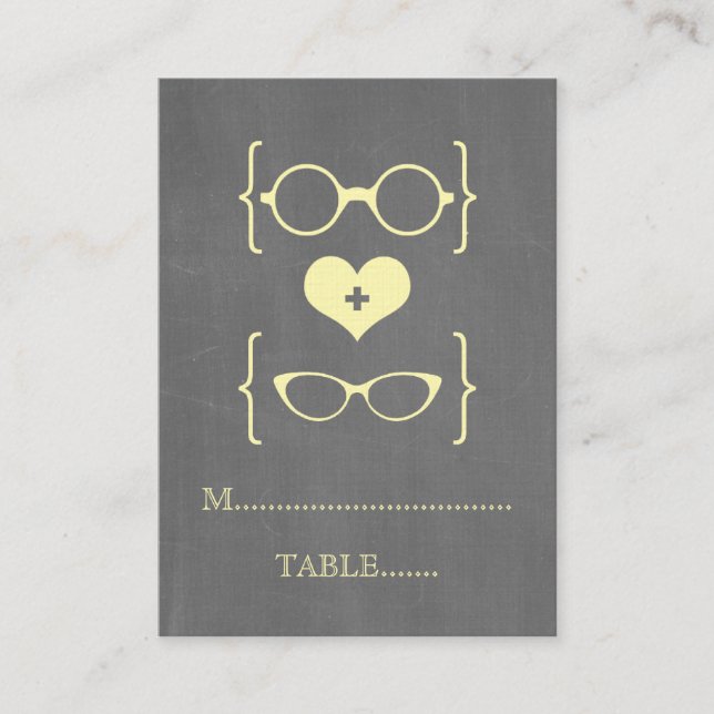 Lunettes Geek Jaune Tableau de Chalet Cartes de Pl (Devant)
