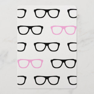 lunettes geeky rose geek invitations de mariage