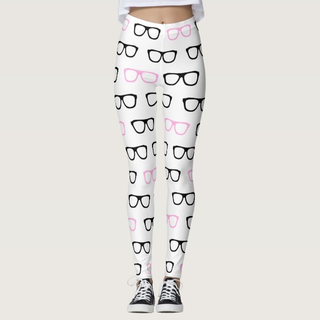 lunettes geeky rose geek leggings (Devant)