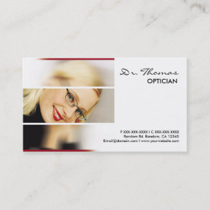 Lunettes professionnelles cartes de visite opticie