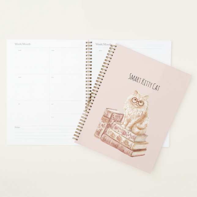 Lunettes Smart Kitty Cat Rose Livres (Devant avec enveloppe)