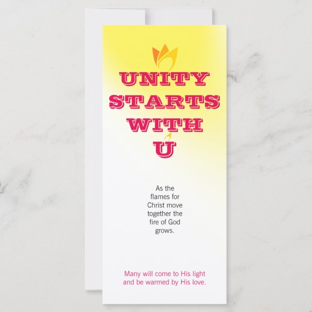 L'UNITÉ COMMENCE AVEC VOUS (feu jaune à orange) &  (Devant)