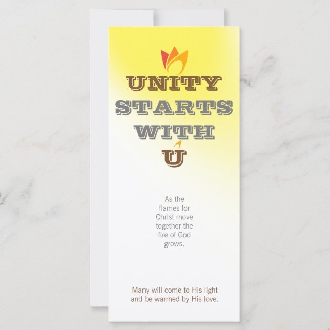 L'UNITÉ COMMENCE AVEC VOUS (feu orange à rouge) &  (Devant)