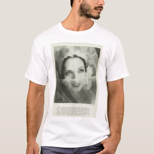 Lupe Velez 1929 T-shirts vintages de portrait (Devant)