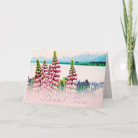 Lupins Fleurs Merci Montagnes Nature Card