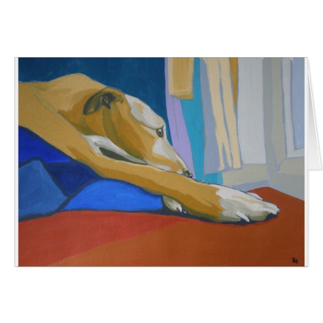 Lurcher jaune "silencieux de désir ardent" - (Devant horizontal)