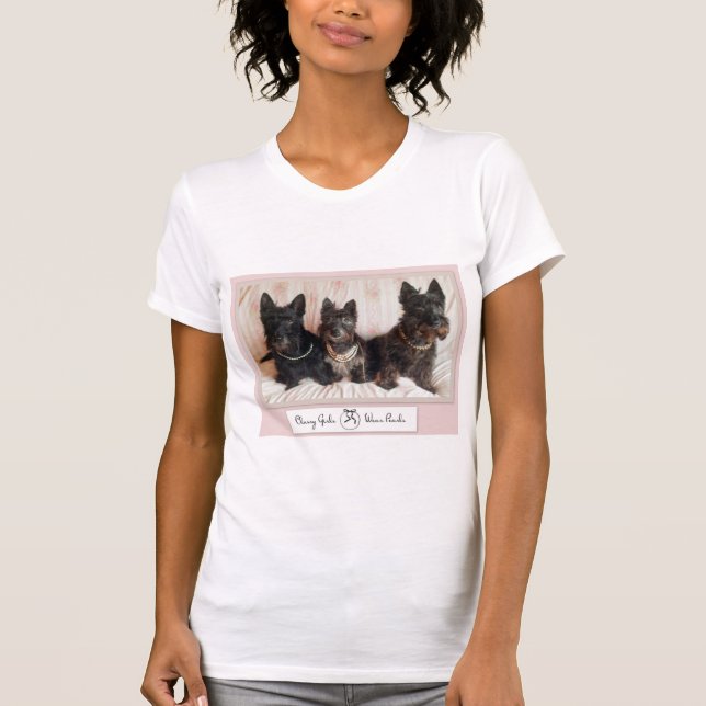 L'usage chic de filles perle le T-shirt (Devant)